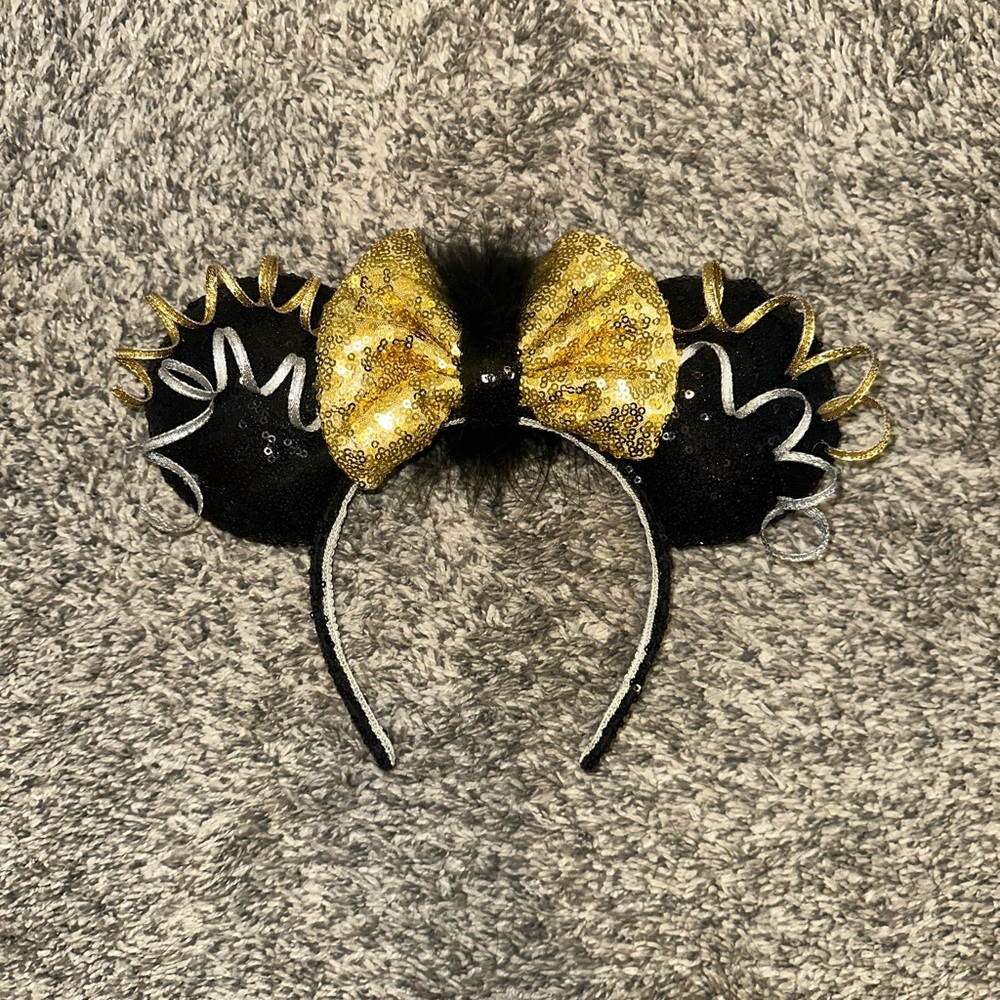 Black & Gold Minnie Mickey Mouse Ears Disney (Adult)